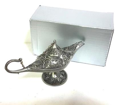 Stunning pewter aladdin lamp for Decor and Souvenirs 